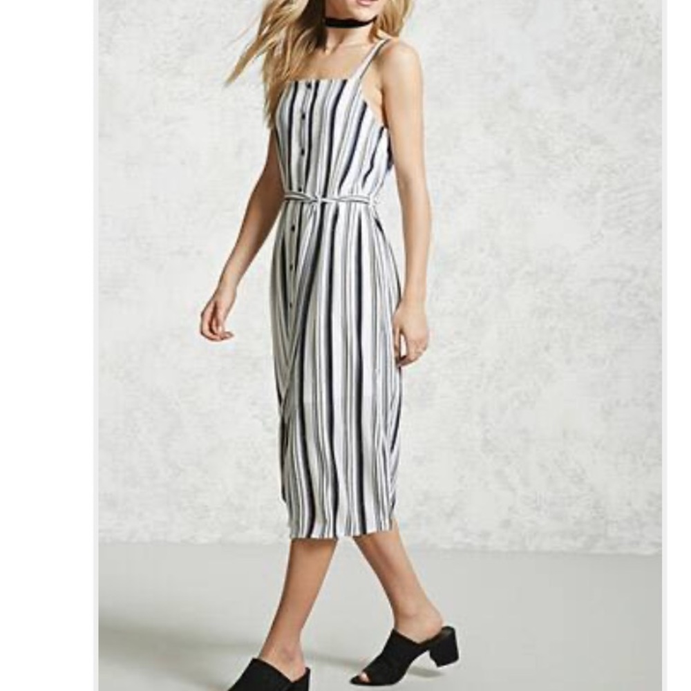 New Striped Midi Dress